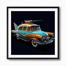 Car With A Gun Art Print