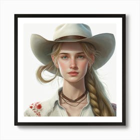Cowgirl beauty Art Print