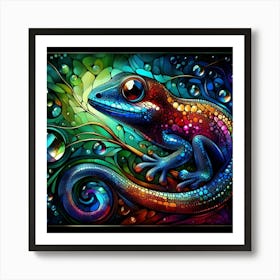 Gecko Painting Art Print