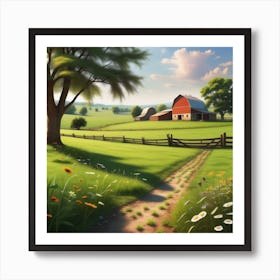 Farm In The Countryside 31 Art Print