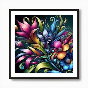 Colorful Flowers 7 Art Print