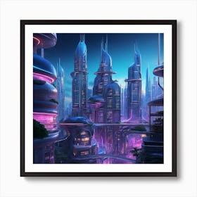 Futuristic City 3 Art Print