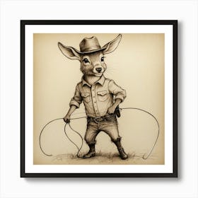 Deer With A Rope 2 Poster