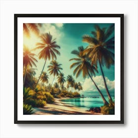 Tropical Beach 1 Art Print