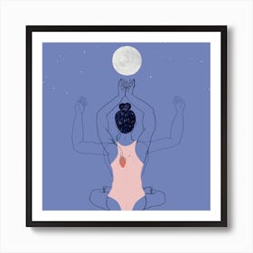 Full Moon Square Art Print