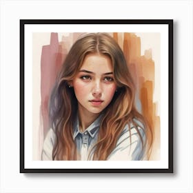 Portrait Of A Girl Art Print