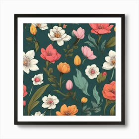 Floral Pattern art print Art Print