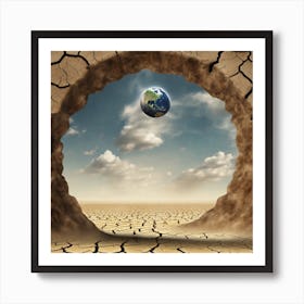 Nasa Earth In A Cave Art Print