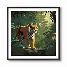 Tiger In The Jungle 3 Art Print