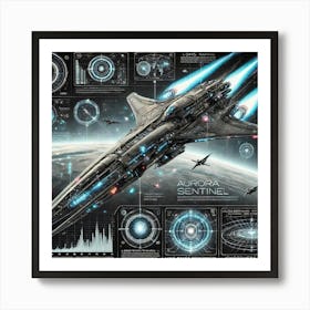 Ionosphere Aurora Sentinel Key Features Converted Art Print