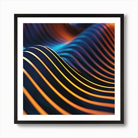 Abstract Wave Pattern 4 Art Print