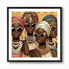 Three African Women Art Print