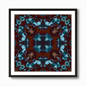 The Pattern Is Blue Bubbles 1 Art Print