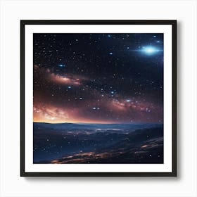 Starry Night Sky 3 Art Print