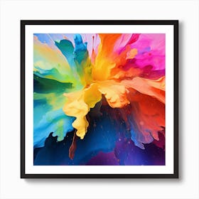 Colorful Splash Of Paint Art Print