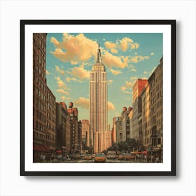 Empire State Building In New York City Art Art Print