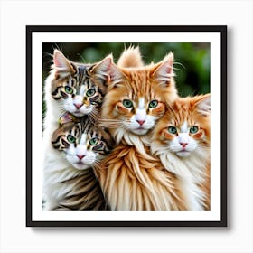 Group Of Cats 3 Art Print
