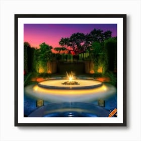 Craiyon 221407 Full View Of A Big Beautiful Garden A Photography Of A Beautiful Luxury Patio Modern Art Print