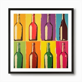 Bottles Pop Art 1 Art Print