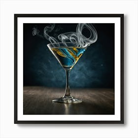 Smoke In A Martini Glass Art Print