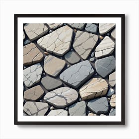 Stone Wall Texture Art Print