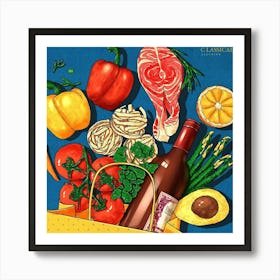 Classic Italian Food Art Print