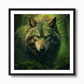 Wolf In The Forest 1 Art Print