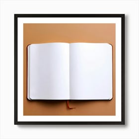 Mock Up Blank Pages Open Book Spread Unmarked Writable Notebook Journal White Clean Min (2) Art Print