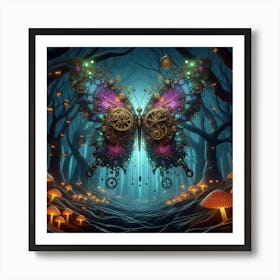 Steampunk Butterfly 1 Art Print