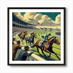 1950s Horse Racing Art Print