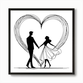 Creative Love And Relationship Illustration 132 Art Print