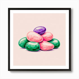 Pile Of gems Art Print