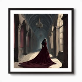 Lady In Red Art Print