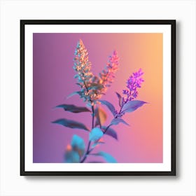 Iridescent Flowers Art Print