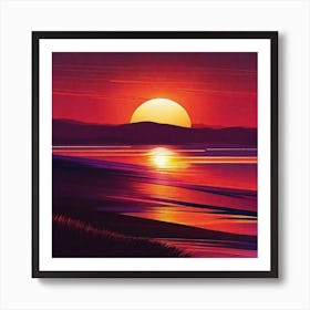 Sunset Over The Sea 6 Art Print