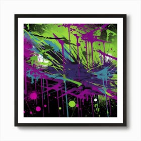 Graffiti Splatters Art Print