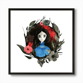 Gothic victorian ghost illustration Art Print