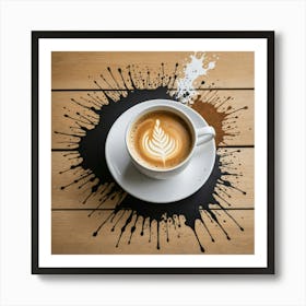 Coffee Splatter 3 Art Print