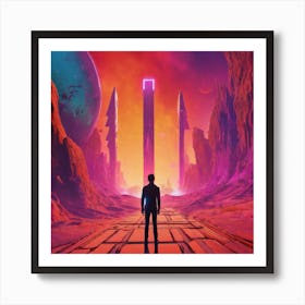 Man In Space 13 Art Print