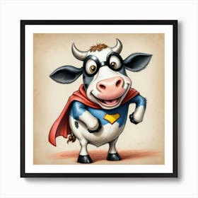 Super Cow 9 Art Print