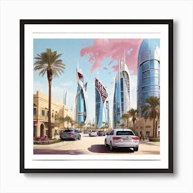 Bahrain Cityscape Art Print