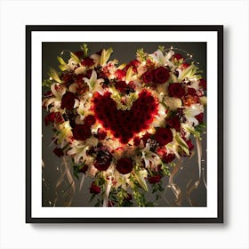 Heart Shaped Arrangement Art Print