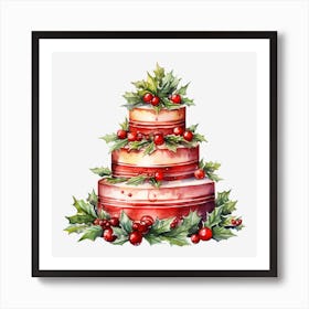 Christmas Cake 6 Art Print