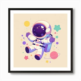 Astronaut In Space 10 Art Print