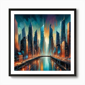 Futuristic Cityscape 11 Art Print