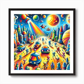 Super Kids Creativity:Alien City Art Print