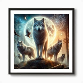 Luno the wolf 5 Art Print