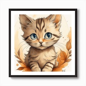 Cute Kitten Art Print