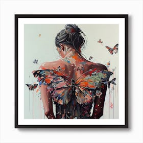 Powerful Butterfly Woman Body  #5 Art Print