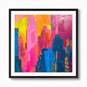 Abstract Travel Collection New York City Usa 4 Art Print